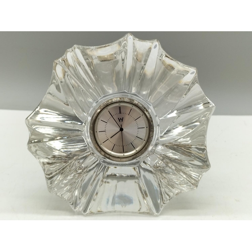 969 - Wedgwood Crystal Mantle Clock.