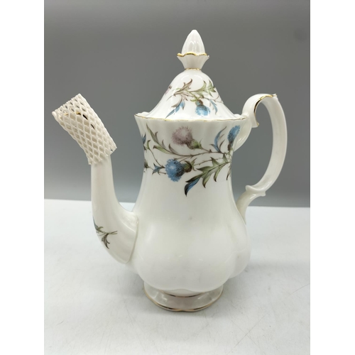 103 - Royal Albert 24cm Coffee Pot in the 'Brigadoon' Pattern.