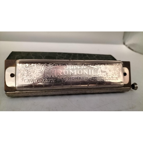 107 - Vintage German 'The Super Chromonica Hohner Chromatic' Harmonica.
