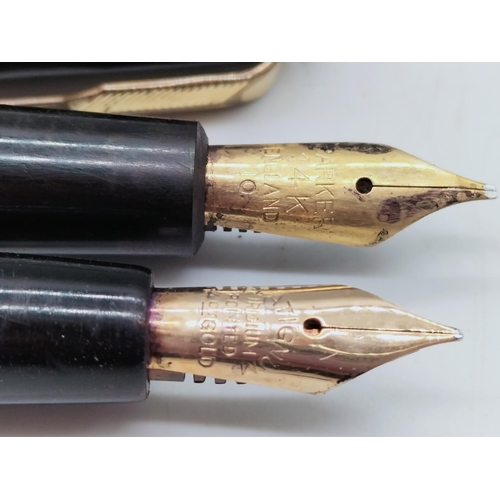 44 - 5 x Vintage Fountain Pens with 14kt Nibs.