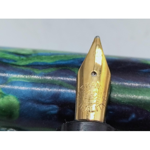 44 - 5 x Vintage Fountain Pens with 14kt Nibs.