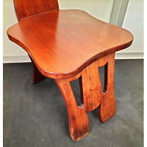 1 - Oak Welsh Loving Chair. 108cm High Back, Seat Height 36cm, Seat 36cm x 33cm. This Lot is Collection ... 