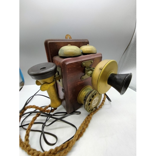 25 - Vintage Telephone converted and in working order   25cm x 18cm.