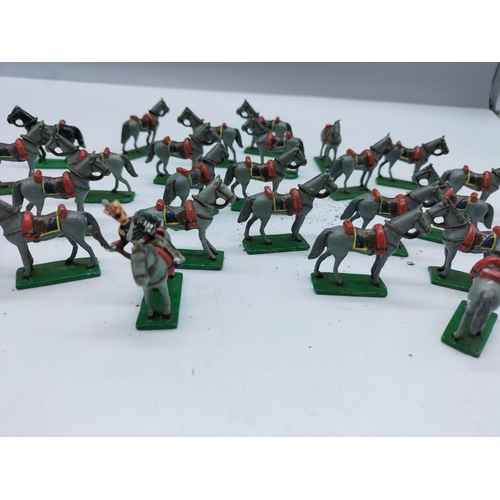 110A - Approx 33 Hand Painted Lead Horses.