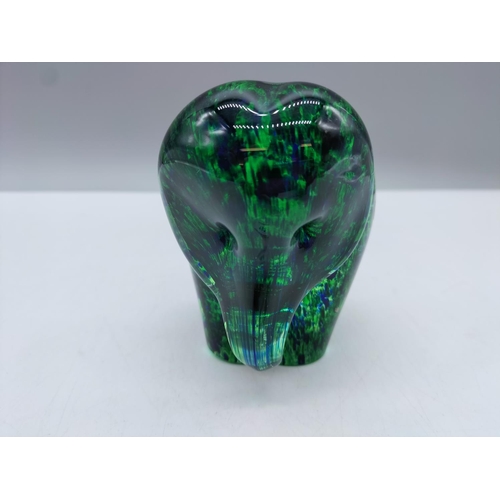 192 - Wedgwood Glass 10cm Elephant Paperweight.