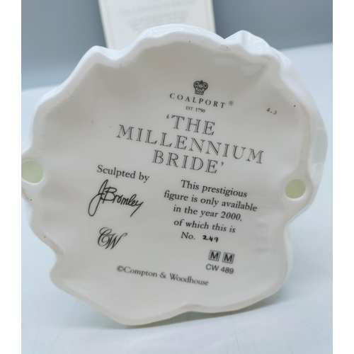 21 - Coalport Limited Edition 249/2000 Figure 'The Millenium Bride' with Certificate of Authenticity. 24c... 