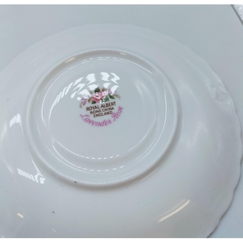 7 - Royal Albert 13 Piece Part Coffee Set in the 'Lavender Rose' Pattern. Coffee Pot 24cm High.