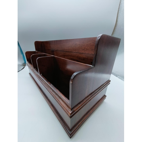 160D - Libra Wooden Desk Tidy. 37cm x 19cm x 16cm.