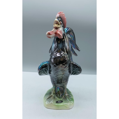 30 - Jema Ware Large Cockerel Figure. 28cm High, 19cm x 13cm.