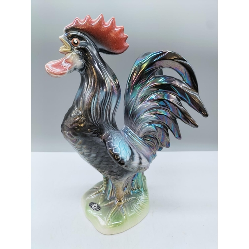 30 - Jema Ware Large Cockerel Figure. 28cm High, 19cm x 13cm.