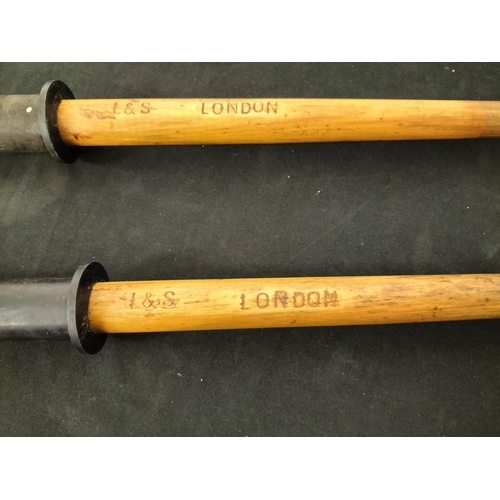 513 - Pair of London L&S Rowing Oars. 180cm Long. This Lot is Collection Only.