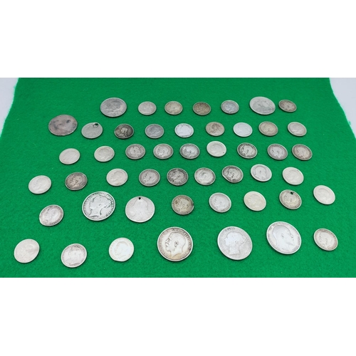 59 - Bag of 925 Pre 1920 Silver Coins. 93 Grams.