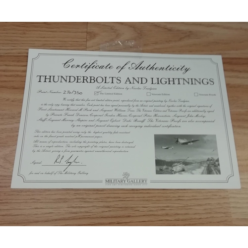 275 - Framed Limited Edition 270/350 Print 'Thunderbolts and Lightnings' by Nicolas Trudgian. Signed in Pe... 