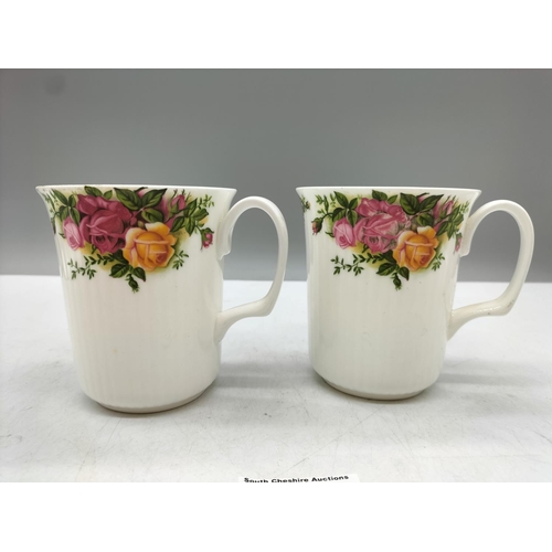 103 - Royal Albert 9.5cm Mugs (2) in the 'Old Country Roses' Pattern.