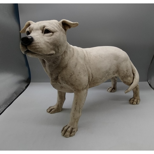 121 - Large  37cm High, 52cm Long Leonardo Figure of a Staffordshire Bull Terrier.