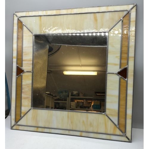 137 - Art Deco Style Square 45cm Mirror.