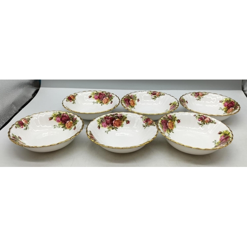 14 - Royal Albert 14cm Dessert Bowls (6) in the 'Old Country Roses' Pattern. Seconds Quality.