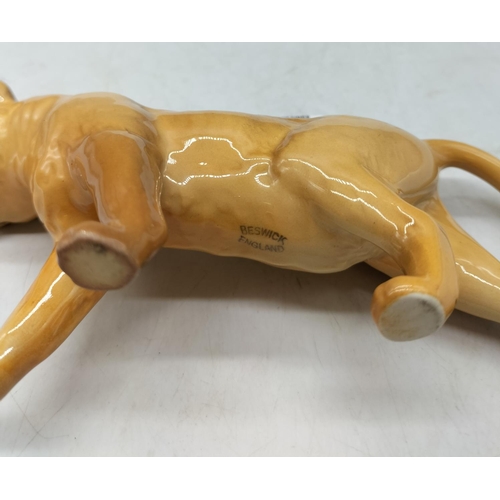 186 - Beswick Figure of a Lioness. 17cm x 10cm.