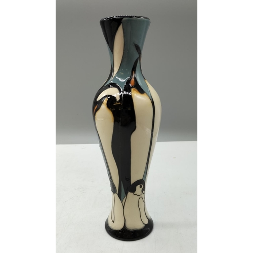 22 - Moorcroft 21cm 'Penguins' Pole to Pole Vase.