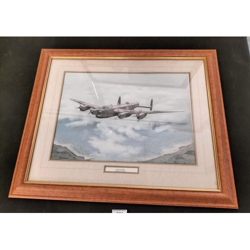 273 - 2 x WWII Plane Prints - Framed and Glazed Limited Edition 143/500 Print 'At the Setting of The Sun'.... 