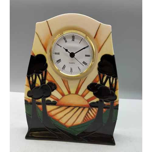 31 - Moorcroft Clock. Trial Piece c2018. 21cm x 16cm.