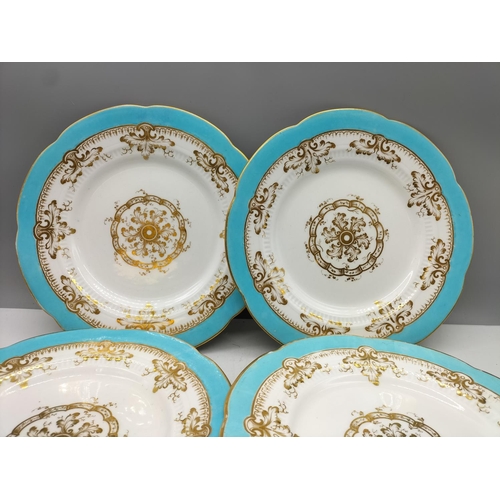 336 - 19th Century Hand Painted Dessert Plates (5).