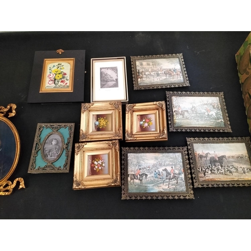 345 - Collection of Vintage Style Frames and Miniatures.