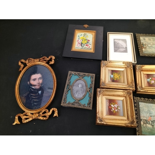 345 - Collection of Vintage Style Frames and Miniatures.