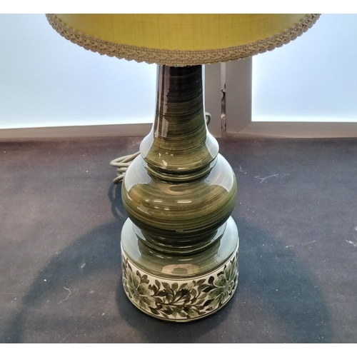 376 - Jersey Pottery Table Lamp with Shade. 60cm High.