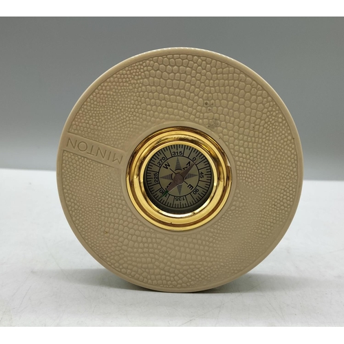 43 - Minton Desk Top Ships Compass. 11cm Diameter.