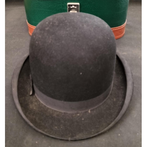 527 - Vintage Walden Bowler Hat with Case.