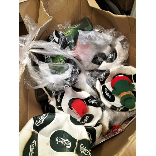 537 - Box of As New Carlsberg Pub Memorabilia to include Footballs, Cooler Bags, etc.