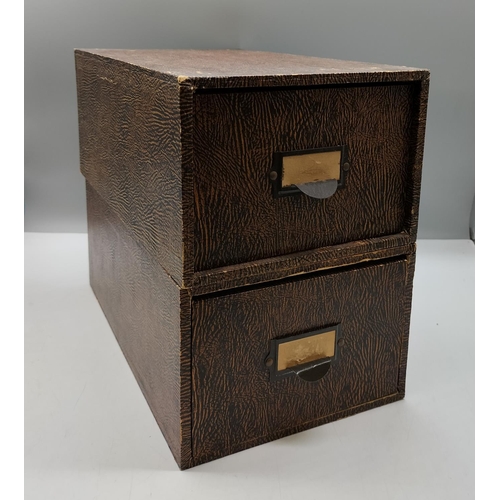 56 - Winel Card Index Cabinets (2) 19cm x 13cm x 31cm.