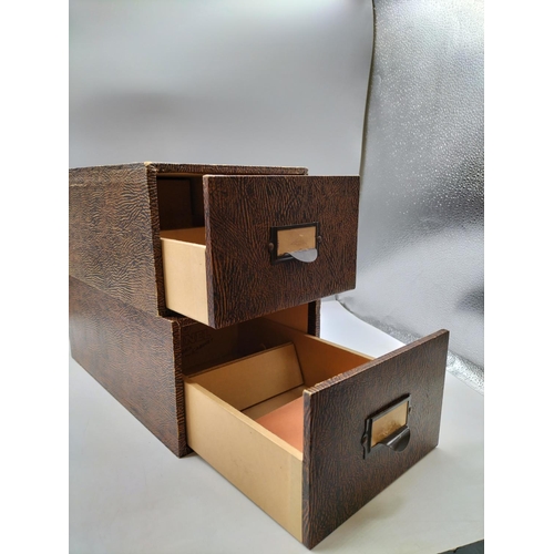 56 - Winel Card Index Cabinets (2) 19cm x 13cm x 31cm.