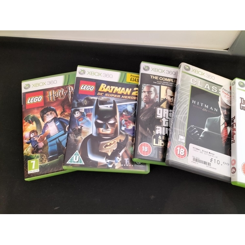 571 - 8x XBox 360 Games to include Lego Batman, Lego Harry Potter, Tomb Raider, etc.