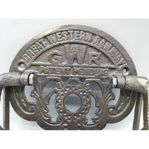 580 - G.W.R. Cast Iron Toilet Roll Holder.