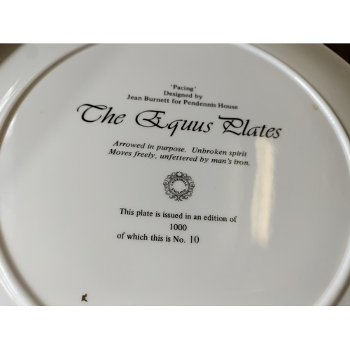 595 - Caverswall China Limited Edition 'The Equus' Collectors Plates (3) - 'Pacing' no 10/1000, 'Galloping... 