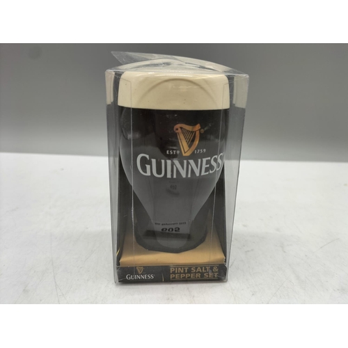 605 - Guinness Salt and Pepper Set. Boxed.