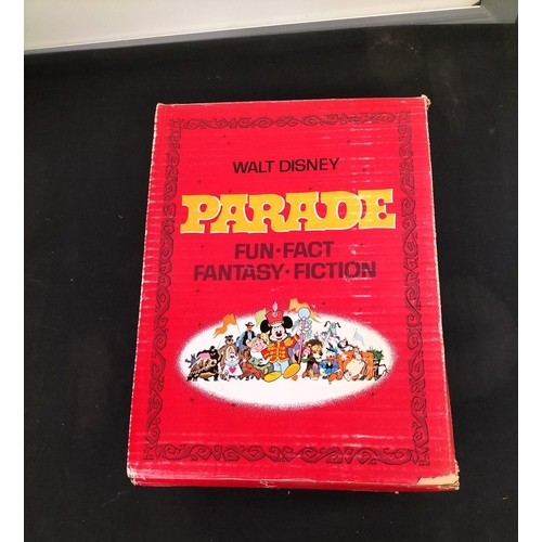 670 - 1960s Walt Disney Parade Fun/Fact/Fantasy/Fiction Book Set. 1 Book has Loose Pages.