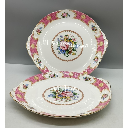 7 - Royal Albert 32cm Serving Plates (2) in the 'Lady Carlyle' Pattern. Seconds Quality.