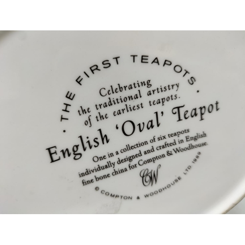 702 - Compton and Woodhouse English 'Oval' Teapot.