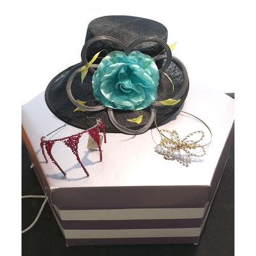 710 - 2 x Hats in Hat Boxes plus Collection of Fascinators.