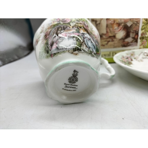 248 - Royal Doulton Brambly Hedge Collection Cup and Saucer 'Summer'. Boxed.