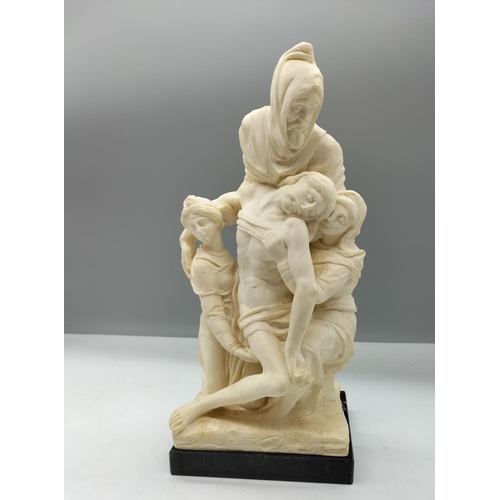 48 - 'The Last Pietas' Figure. Sculptor G. Rulle III. Made in Italy. 29cm Tall.