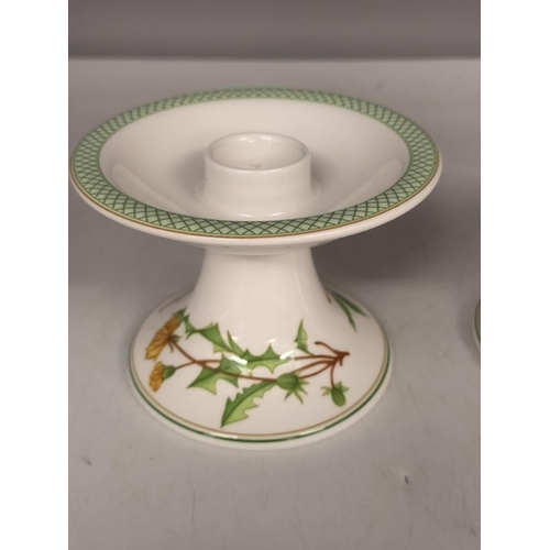 484 - Pair of Villeroy and Boch 8cm Candlesticks. 10cm Diameter.