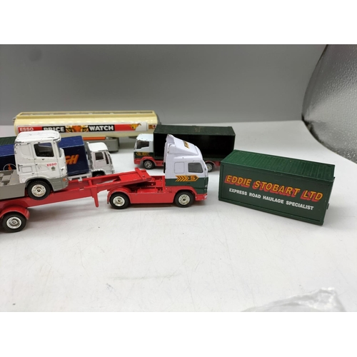 512 - 4 x Trucks - Corgi, Esso, Stobart & Raleigh.