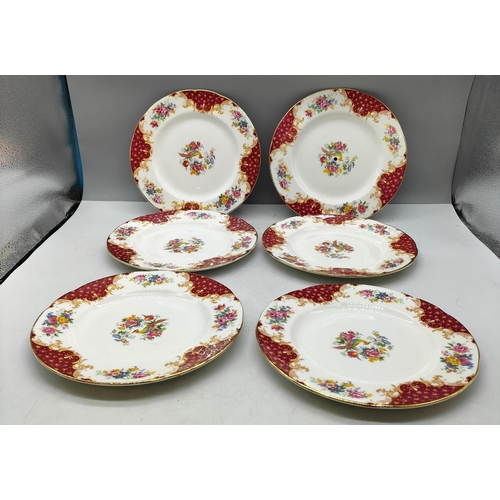 68 - Paragon Side Plates (5) and Cake Plate (1) in the 'Rockingham' Pattern. Seconds.