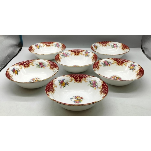 69 - Paragon Cereal Bowls (6) in the 'Rockingham' Pattern. Seconds. 2 A/F