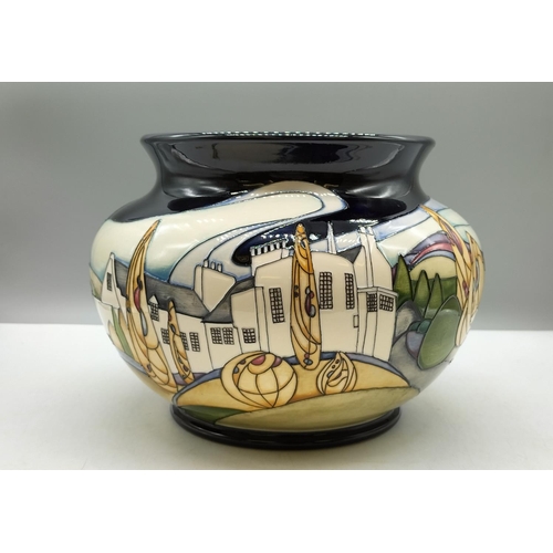 697 - Large Moorcroft Bulbous Vase in the 'Windy Hill' Design by Kerry Goodwin. Number 27. Signed. 20cm Hi... 