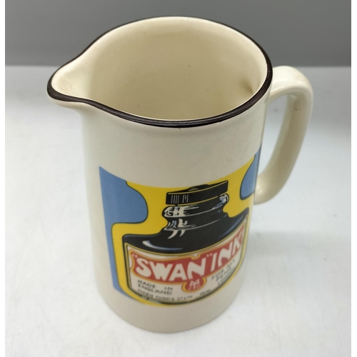 295 - Swan Ink Advertising 18cm Water Jug.